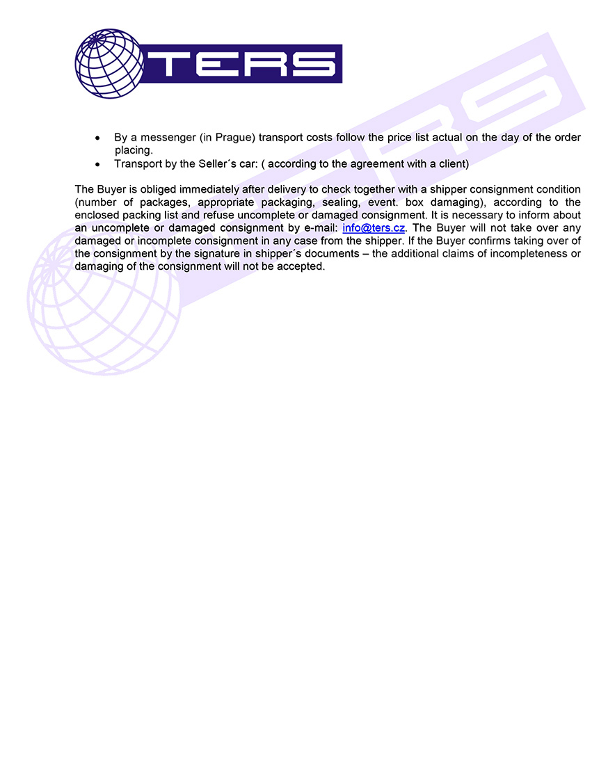 Terms of conditions, page 4